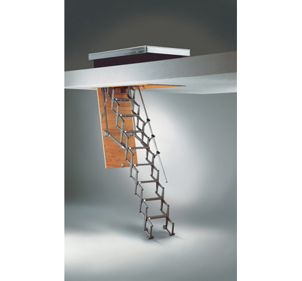 Heavy duty concertina loft ladders from Premier Loft Ladders feature deep, non-slip treads for safety and comfort